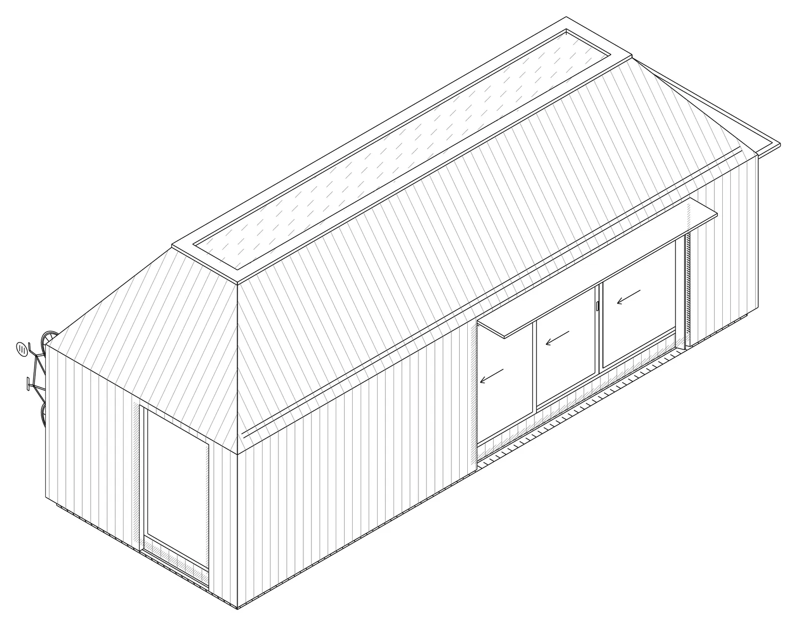 Doon 33 front axonometric view