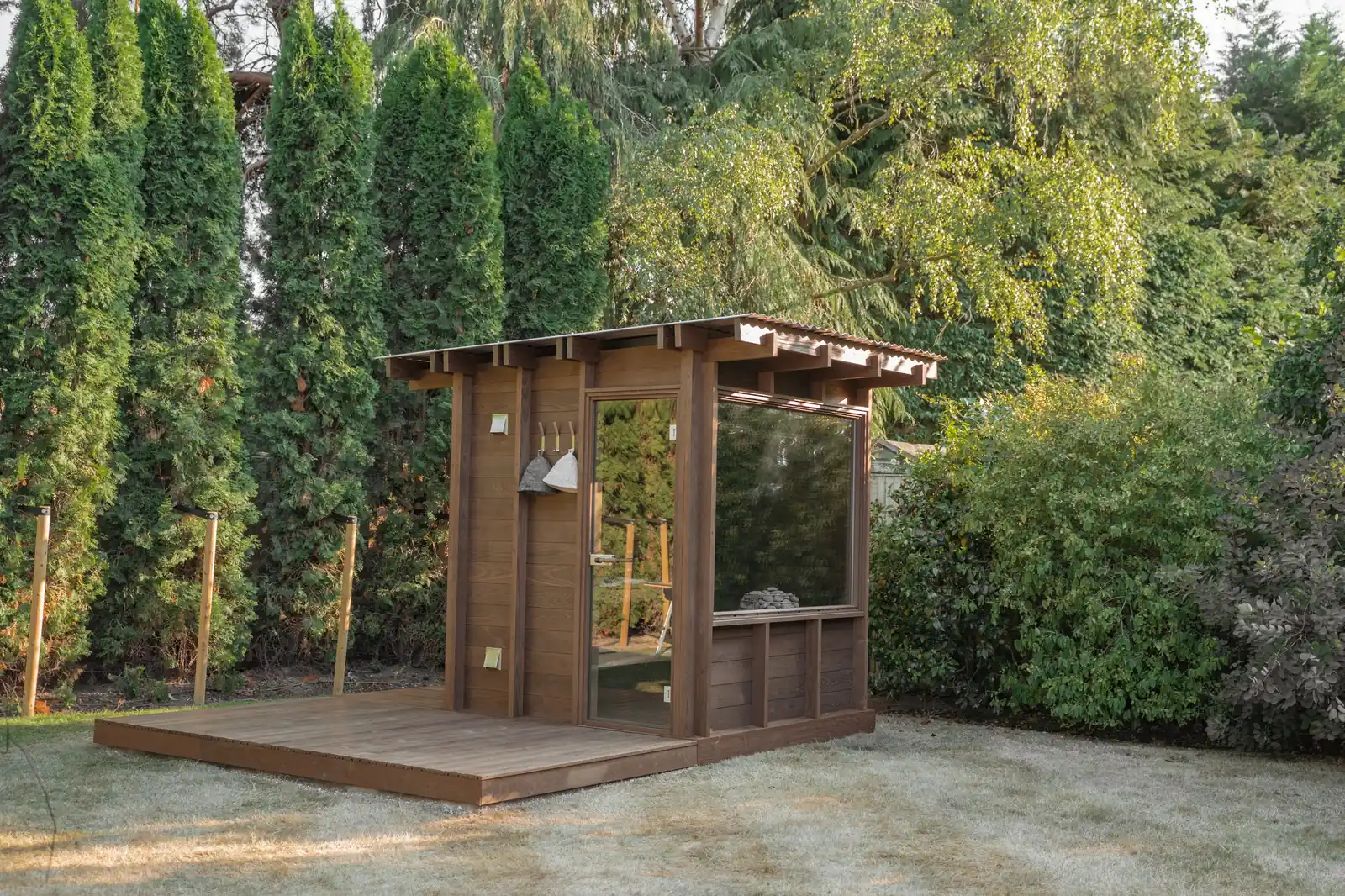 Esh sauna in its London garden